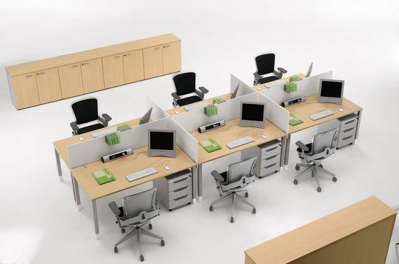 Linear Workstation - Cubicles - Office Furniture Partition ..x blared ...
