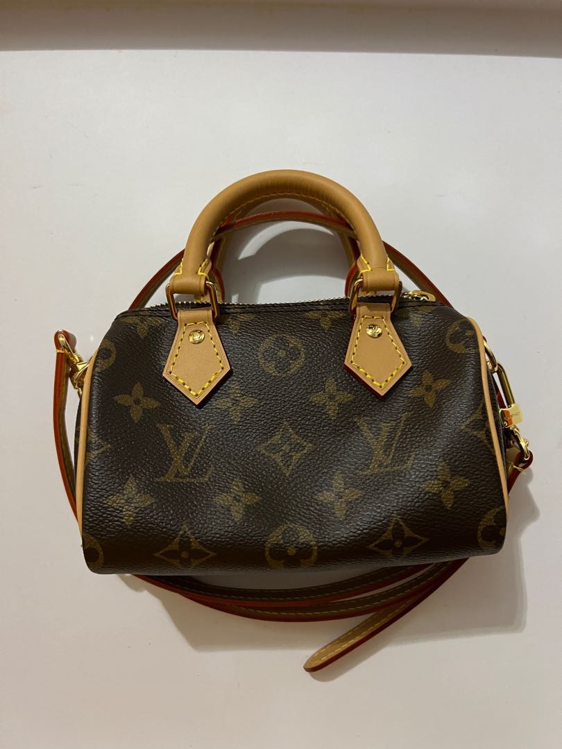 LOUIS VUITTON NANO SPEEDY (New model with removable strap), Luxury, Bags &  Wallets on Carousell