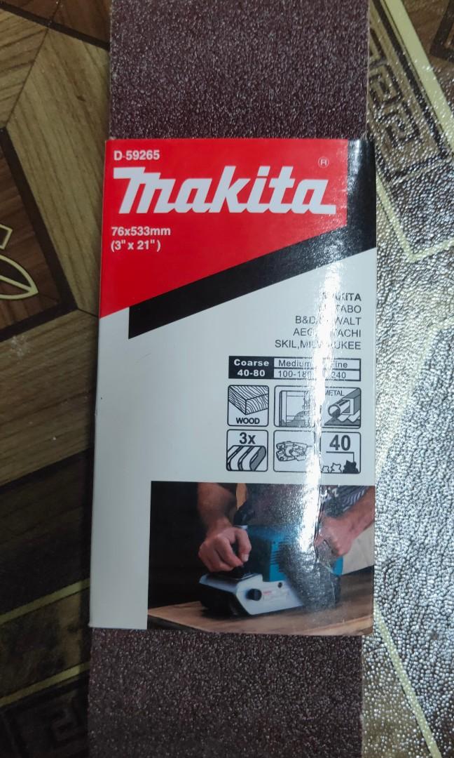 makita abrasive belt (Category: Home Improvement Tools & Accessories) located in Manila. Submitted by daxtech17 (Listing ID 1142562373, Image 3). Description: 3 pcs makita sanding belt brand new nagkamali ng size sa pagbili...avail hanggat nk post ung detail size sa picture na..