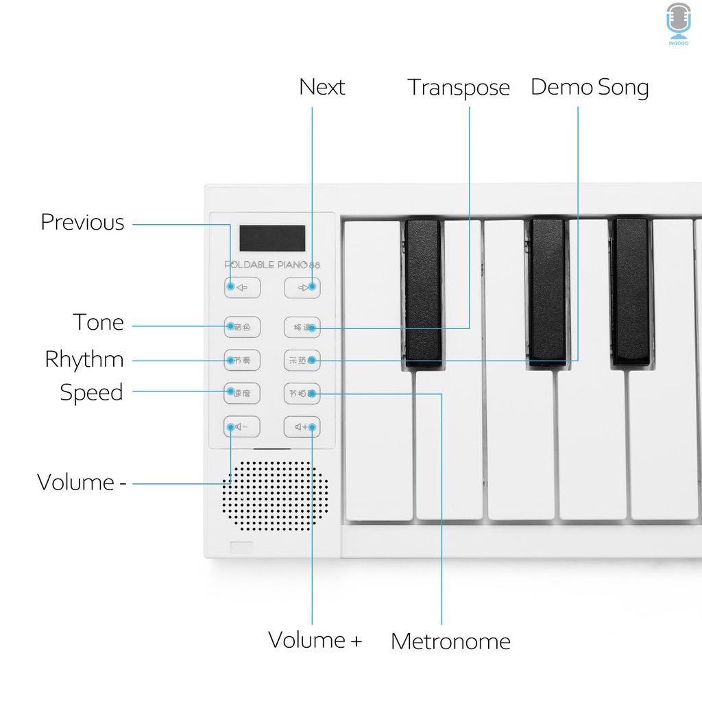 MIDI Plus Foldable Piano Electronic Keyboard 88 Keys Hobbies