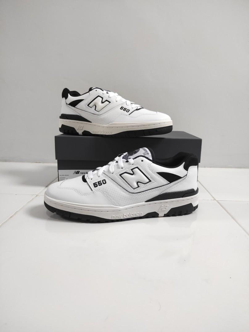 new balance 550 white and black