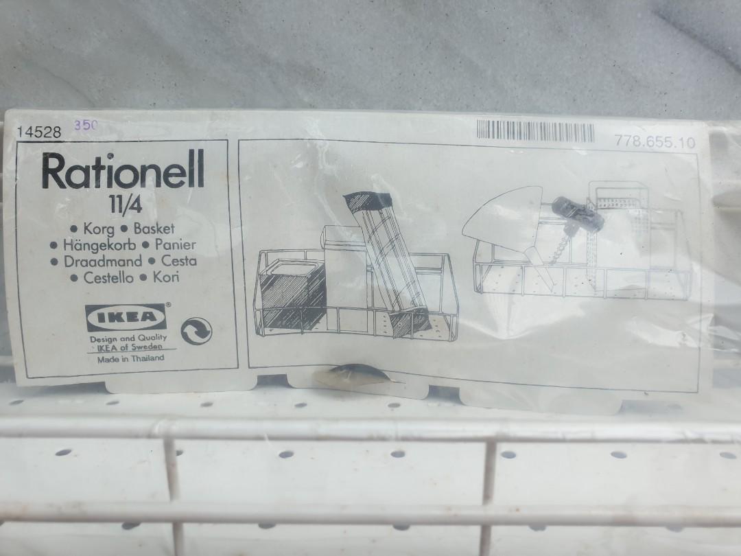 New Ikea White Rationell Rack Basket Shelf, Furniture & Home Living ...