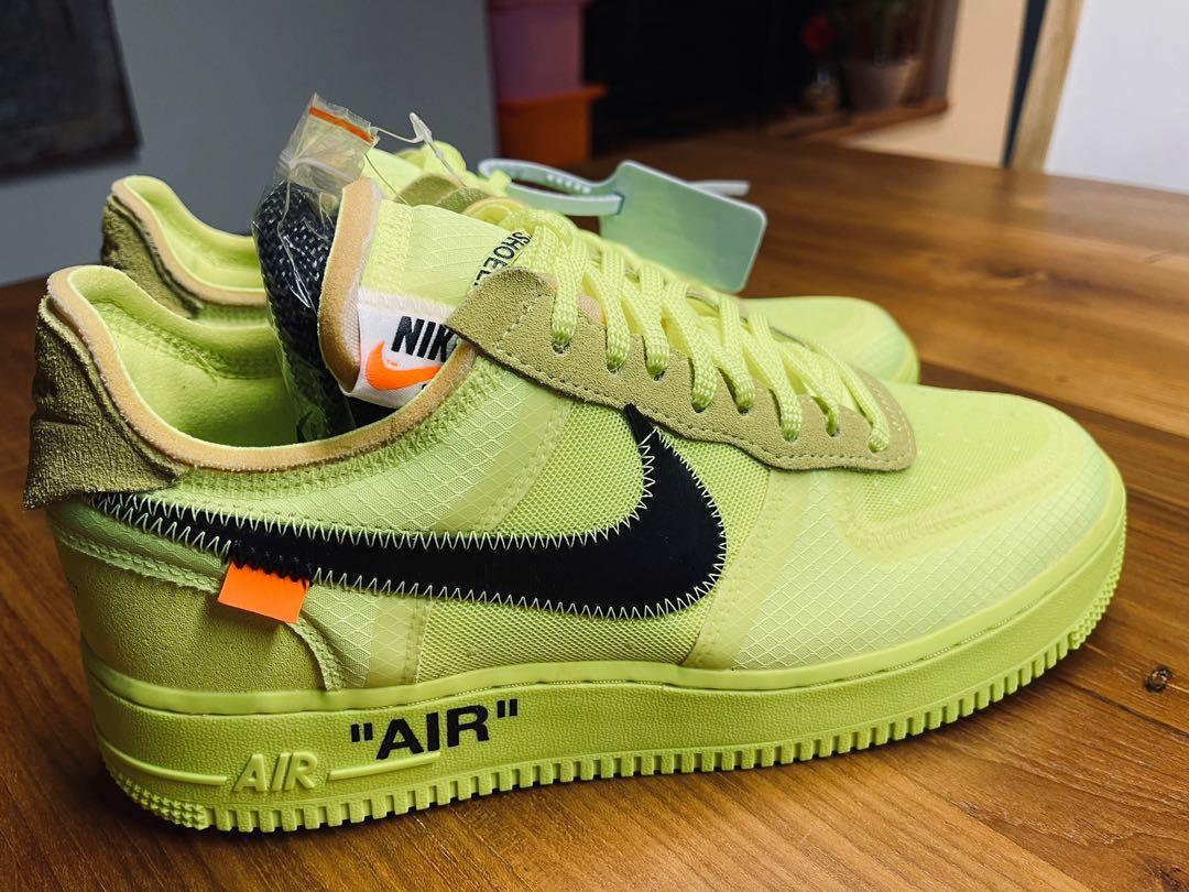 Nike Air Force 1 Off White Volt Men s Fashion Footwear Sneakers