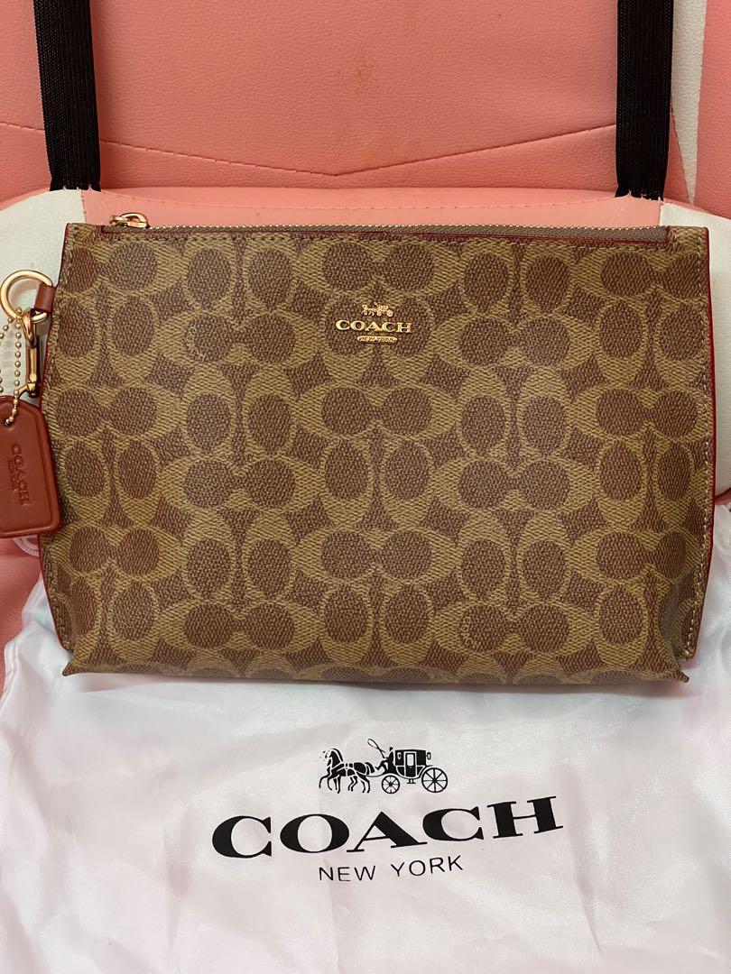 KEMASRAYA ORIGINAL COACH (NWT) CHARLIE POUCH IN COLORBLOCK SIGNATURE  CANVAS, Women's Fashion, Bags & Wallets, Purses & Pouches on Carousell