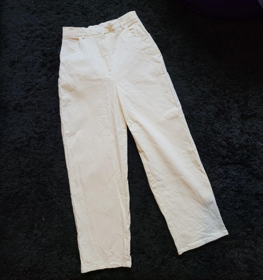 Cotton Stretch Full-Length Pants