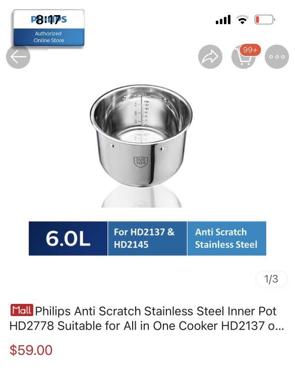 Stainless steel pot shop for philips pressure cooker