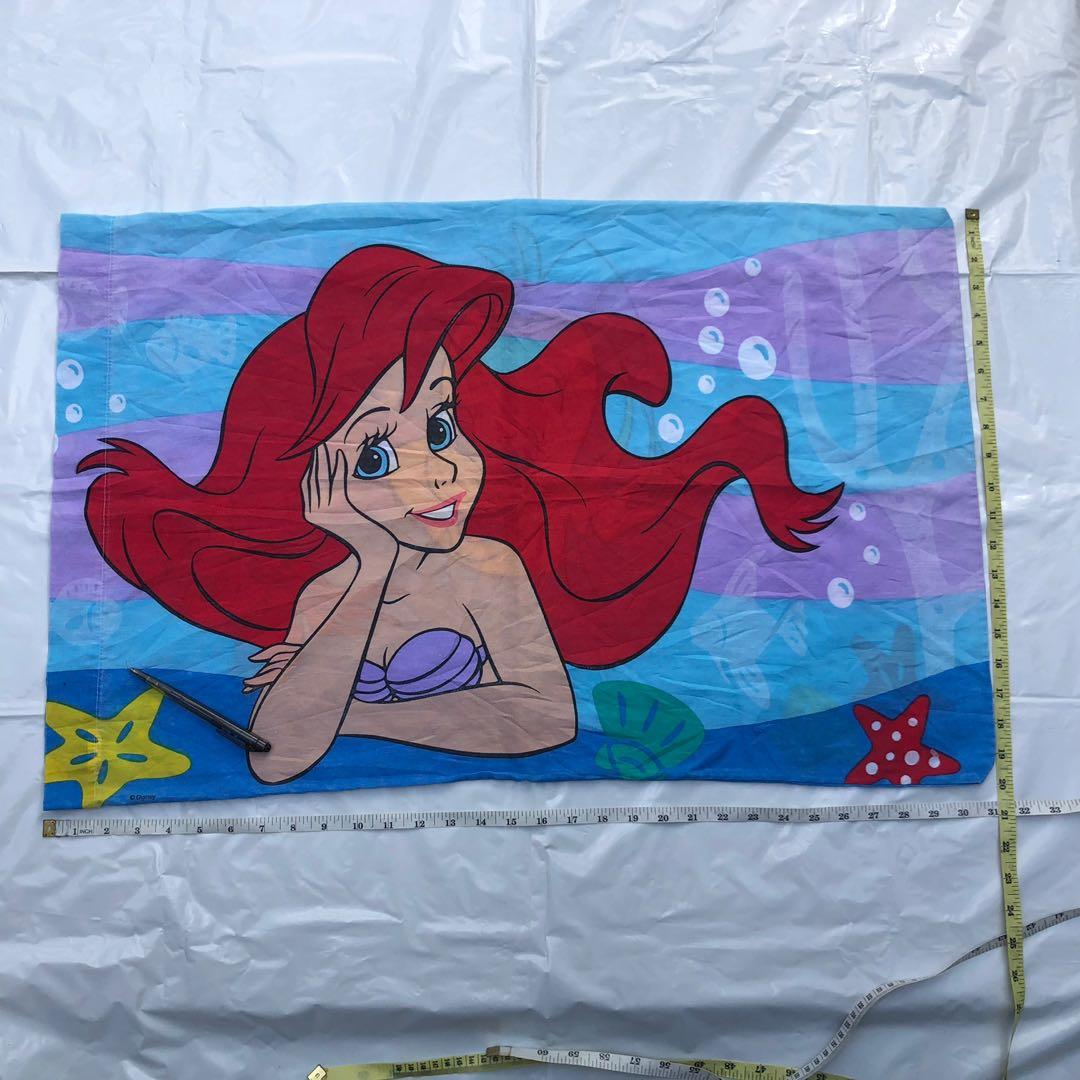 PO VINTAGE 90 S DISNEY LITTLE MERMAID AND FRIENDS PILLOW CASE COVER MULTI COLOR