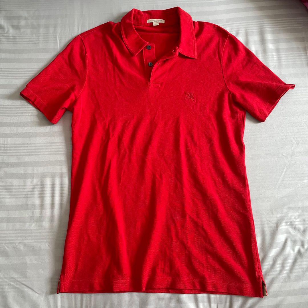 Polo Shirt Burberry 100% ORI Merah Red 