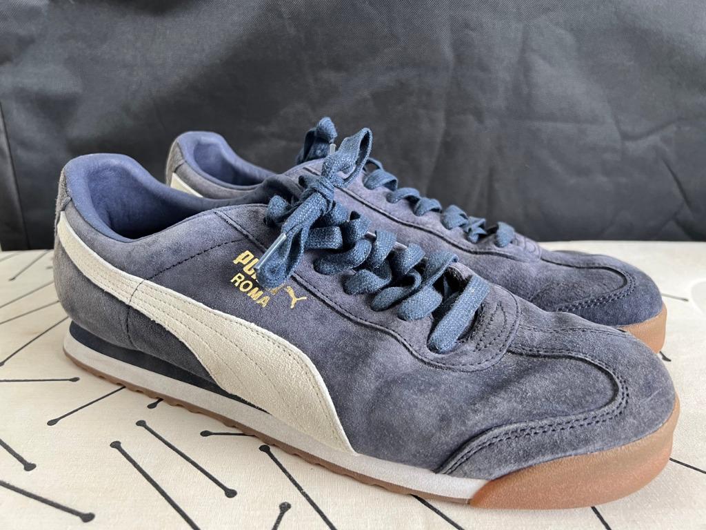 Puma roma suede deals blue