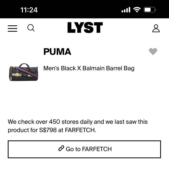 Puma x cheap balmain barrel bag