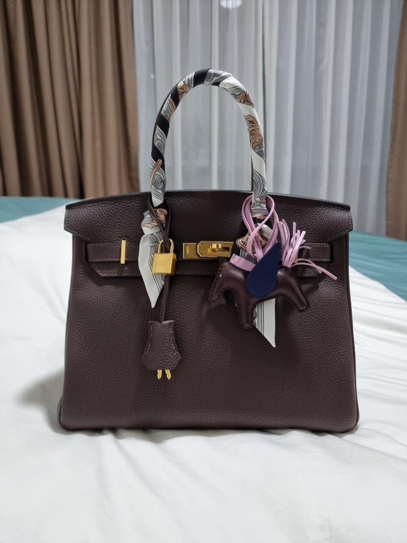 Rare! Hermes Birkin 30 chocolate Togo on GHW!, Luxury, Bags