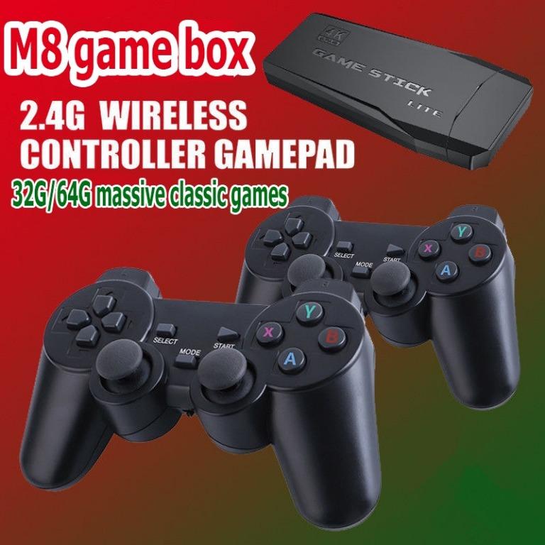 Retro Game Wireless TV Game Console 10000+ Games 2.4G Dual Controller