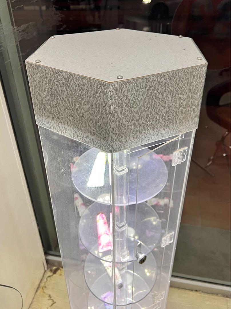 Revolving display cabinet with led lights, Furniture & Home Living ...