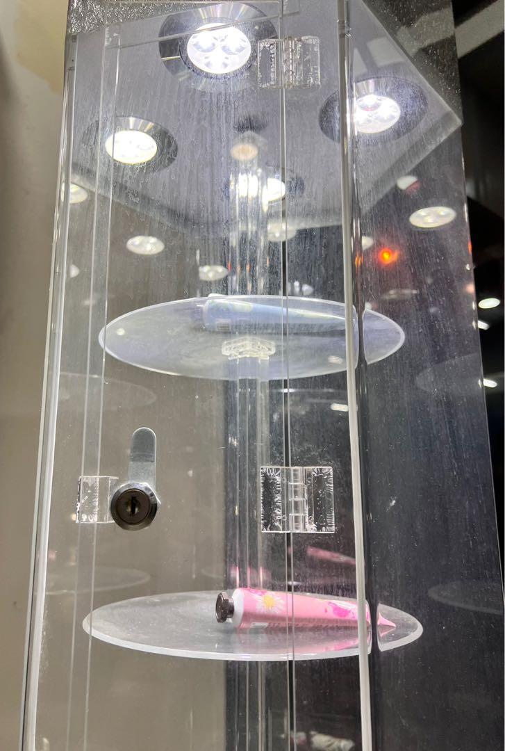Revolving display cabinet with led lights, Furniture & Home Living ...