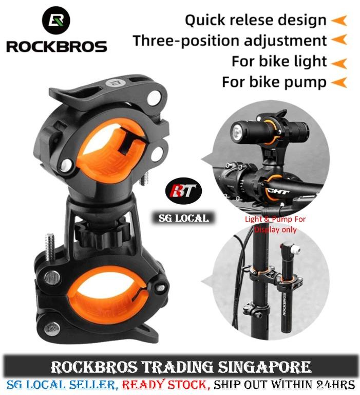 RockBros Bicycle Bracket Clip Light & Pump Stand MTB Bike Multifunction Holder