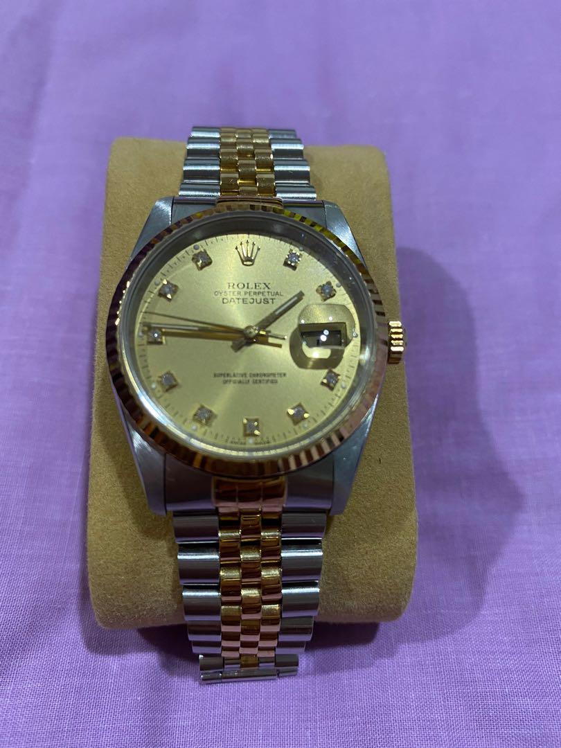 Rolex Datejust 16233 Half Gold 18K, Men 
