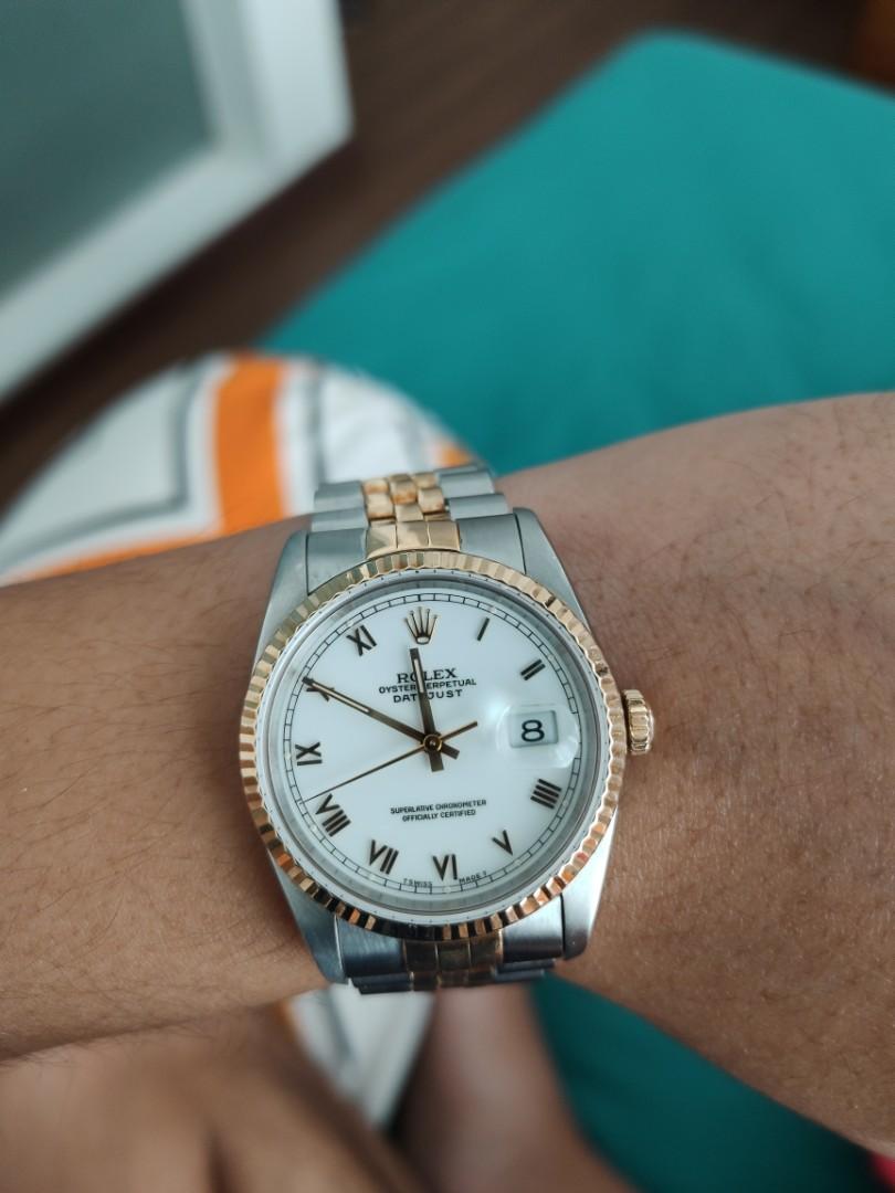 Rolex 36mm Datejust White Roman dial 