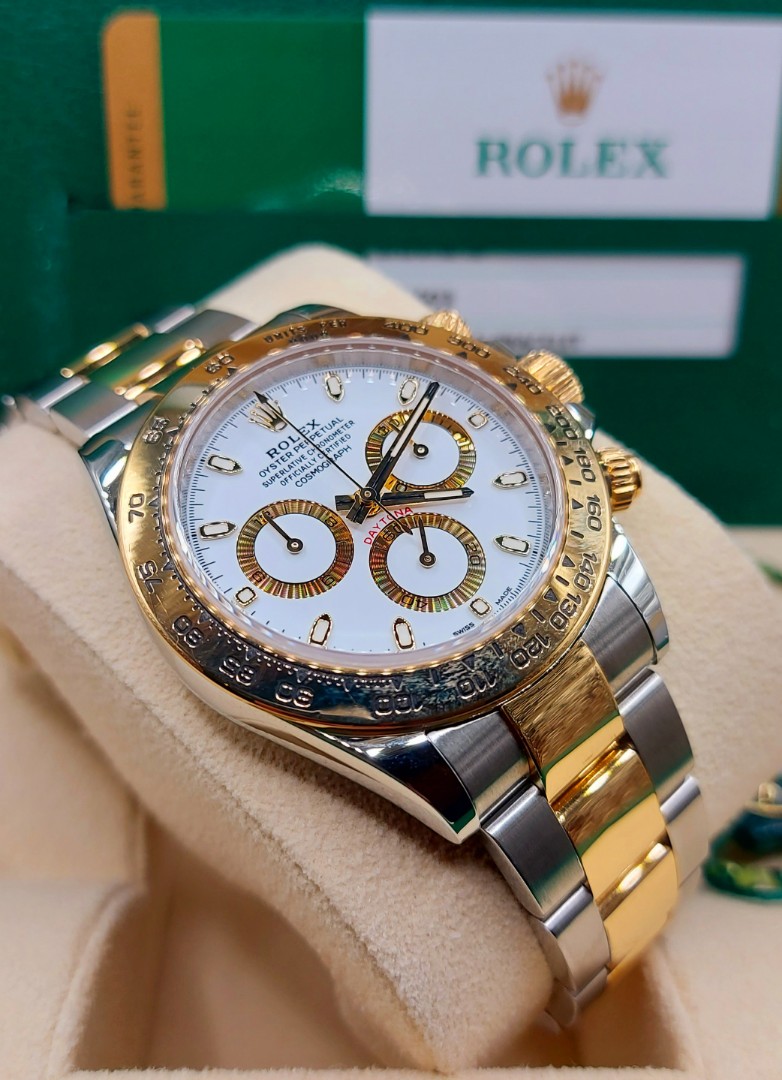 rolex cosmograph daytona steel and gold 116503 white index oyster