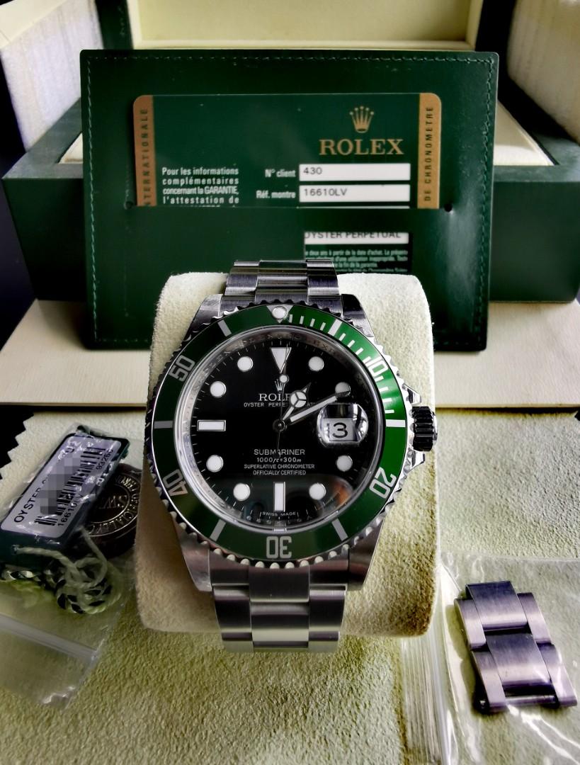used rolex kermit