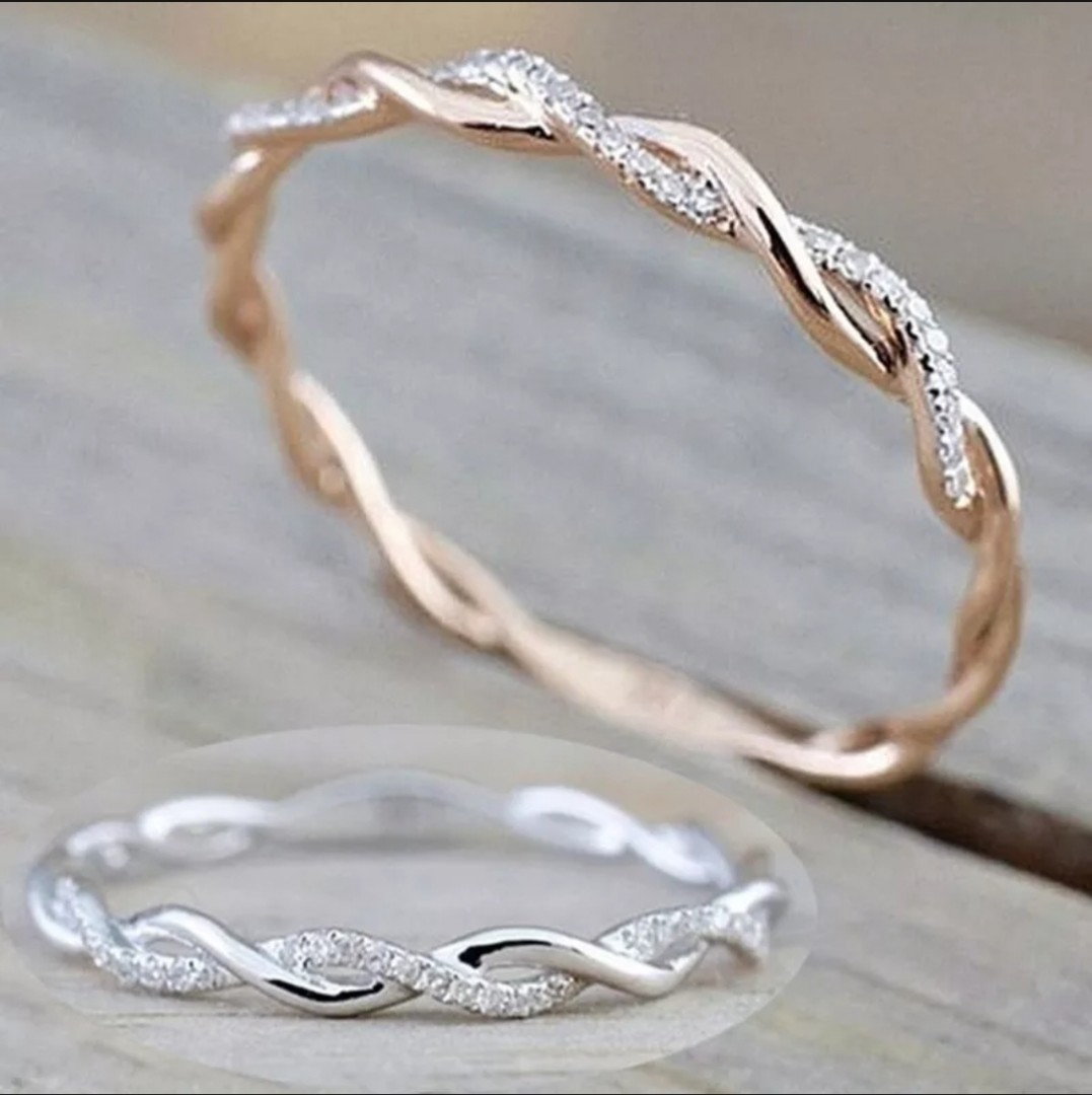 Gold and silver twist ring online