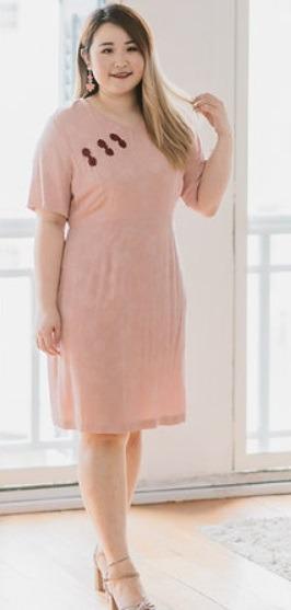 Eggshell pink outlet shift dress