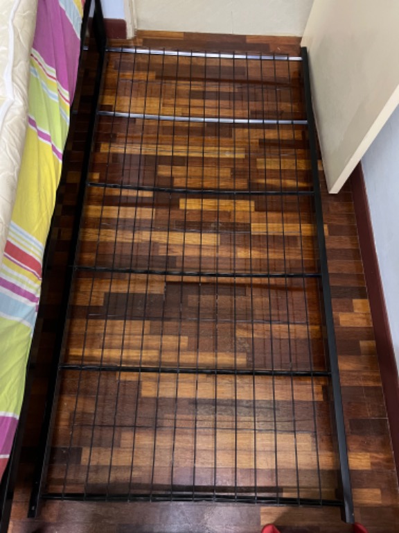 Second hand two bedframe (up and down tgt), Furniture & Home Living, Furniture, Bed Frames