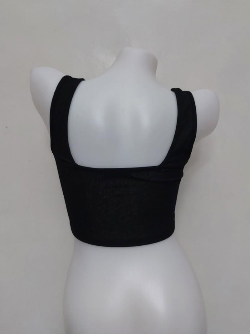 SHEIN Black Sando Squareneck Croptop (M) (Category: Others Tops) located in Pateros City. Submitted by camillelego (Listing ID 1142614426, Image 2). Description: SHEIN Black Sando Squareneck Croptop (M) Brandnew with pouch Mop: Gcash or shopee checkout.