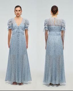 SP Metallic Floral Tie Detail Maxi Dress