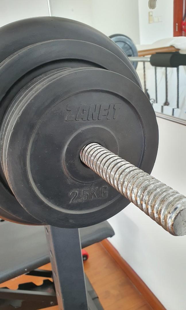 Squat Rack and Weights set, Sports Equipment, Exercise & Fitness