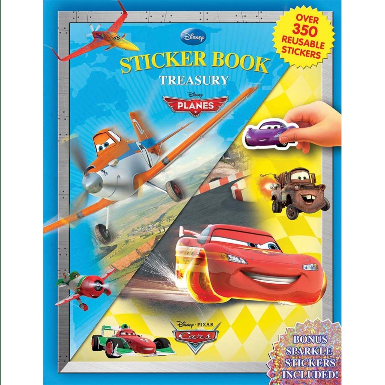 Sticker Book Treasury Disney Planes/Cars, Hobbies & Toys, Books