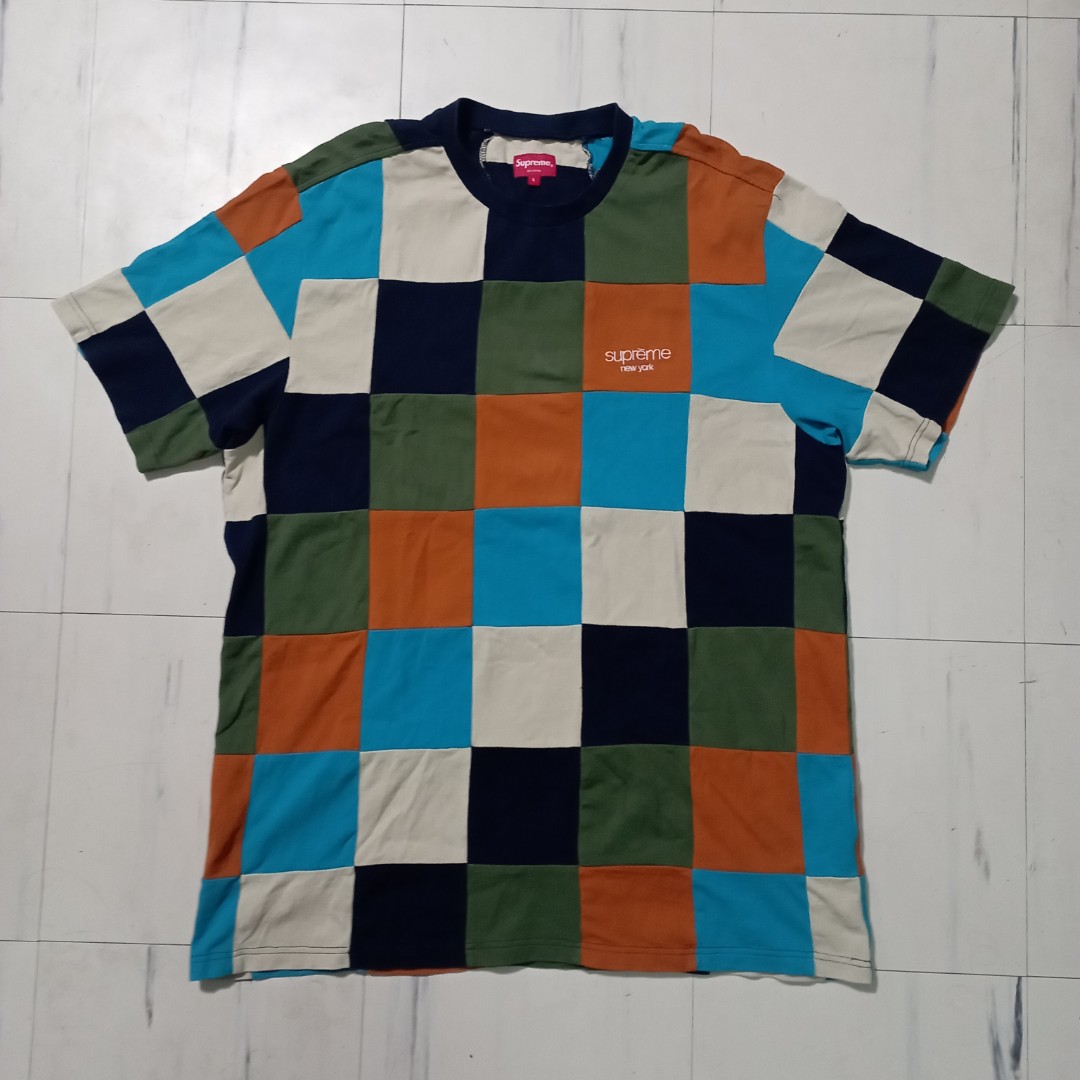 Supreme patchwork tee, Men's Fashion 