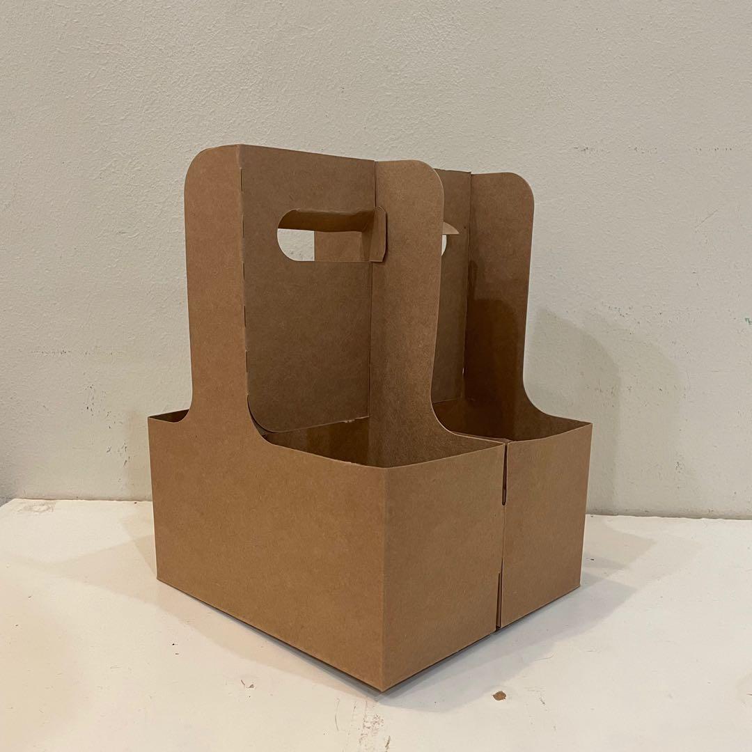 Takeaway Recyclable Cup Holder 2/4, Furniture & Home Living