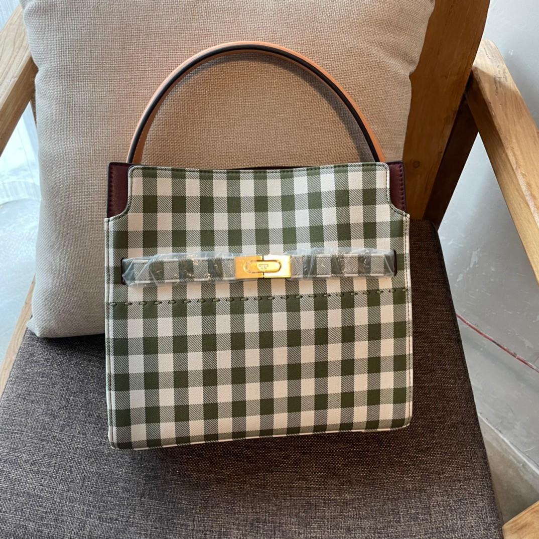 Tory Burch Lee Radziwill Double Bag in Green