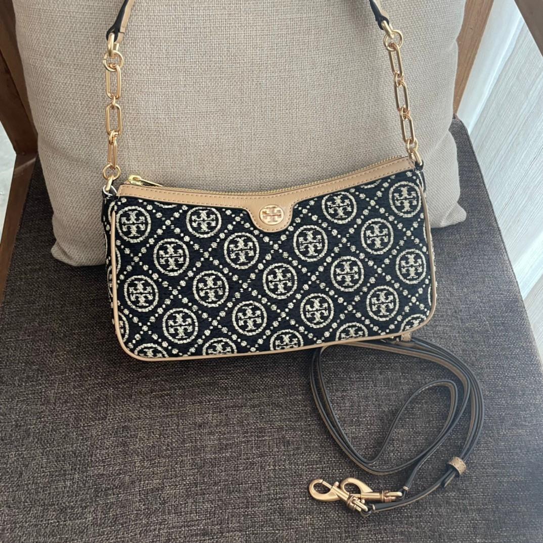 Tory Burch Monogram Chenille shoulder bag, Women's Fashion, Bags & Wallets,  Purses & Pouches on Carousell