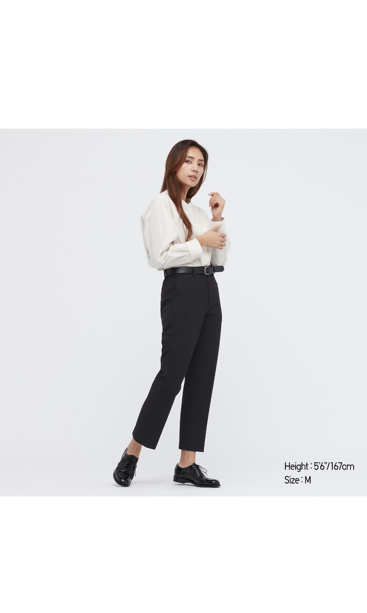 UNIQLO Smart Ankle Pants 2way Stretch Black, Women's Fashion, Bottoms, Jeans  & Leggings on Carousell