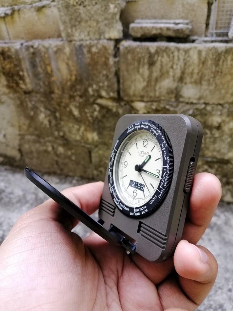 Vintage Rare Seiko QQ512N Quartz World Travel Alarm Clock Made in