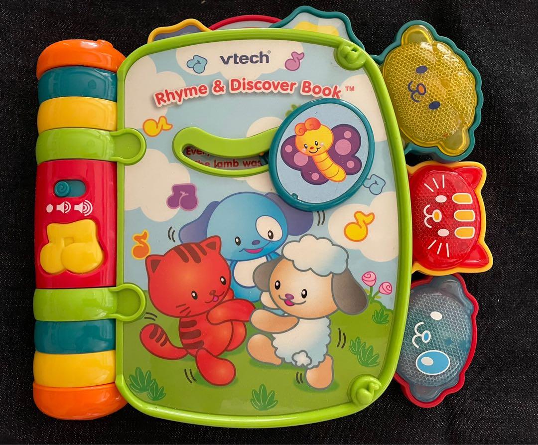 VTech Rhyme & Discover Book (Category: Other Audio Equipment) located in Manila. Submitted by cute_trinkets (Listing ID 1142582738, Image 1). Description: Vtech Rhyme and Discover book for toddlers. Battery operated. Has 6 different rhymes that your kids can listen to. .