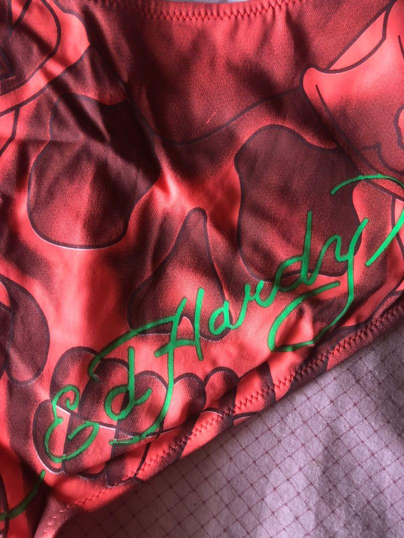 y2k ed hardy one piece swimsuit, Women 