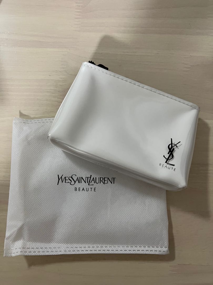White ysl pouch sale