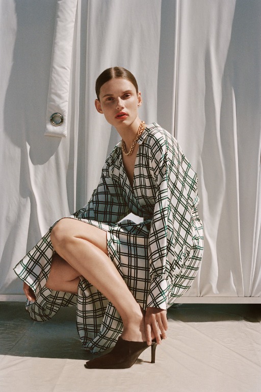 Zara check shop print dress