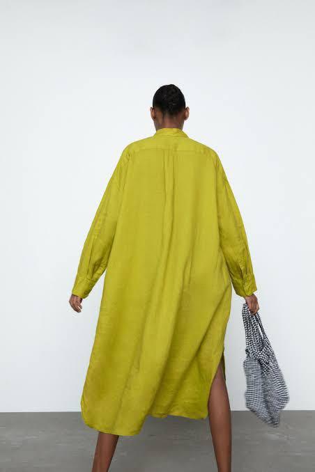 zara oversized linen dress NWT Zara Women's Oversized Printed Shirt Linen Dress - Size XS $89 Run Big