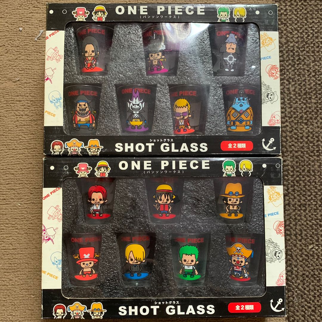 One Piece Shot Glass Set Hobbies Toys Memorabilia Collectibles Fan Merchandise On Carousell