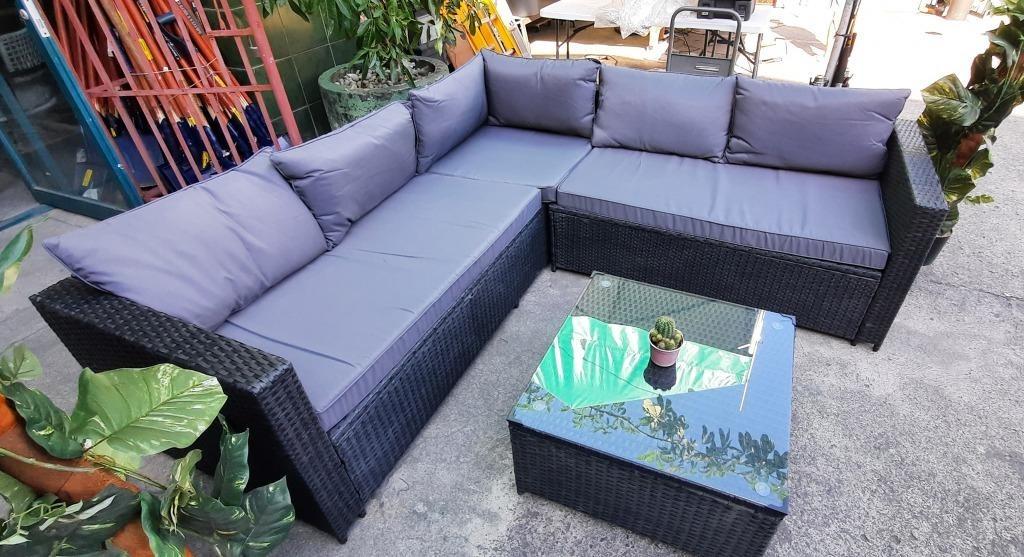 6 Seater Wicker Sofa Set (Category: Sofas) located in San Pedro. Submitted by affordable_surplus.1 (Listing ID 1146380823, Image 3). Description: 6 Seater Wicker Sofa Set Price: P22,500 Synthetic rattan Steel frame Tempered glass top center table Sales: Sweetcel Call/Text: 09306655589.