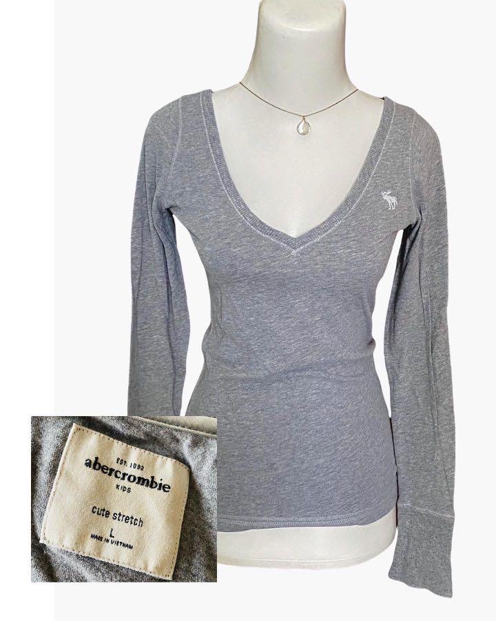Fitch Long Sleeve V-Neck Grey 