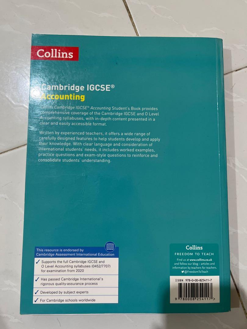 Accounting Collins Students book (Cambridge IGCSE and O Level), Hobbies