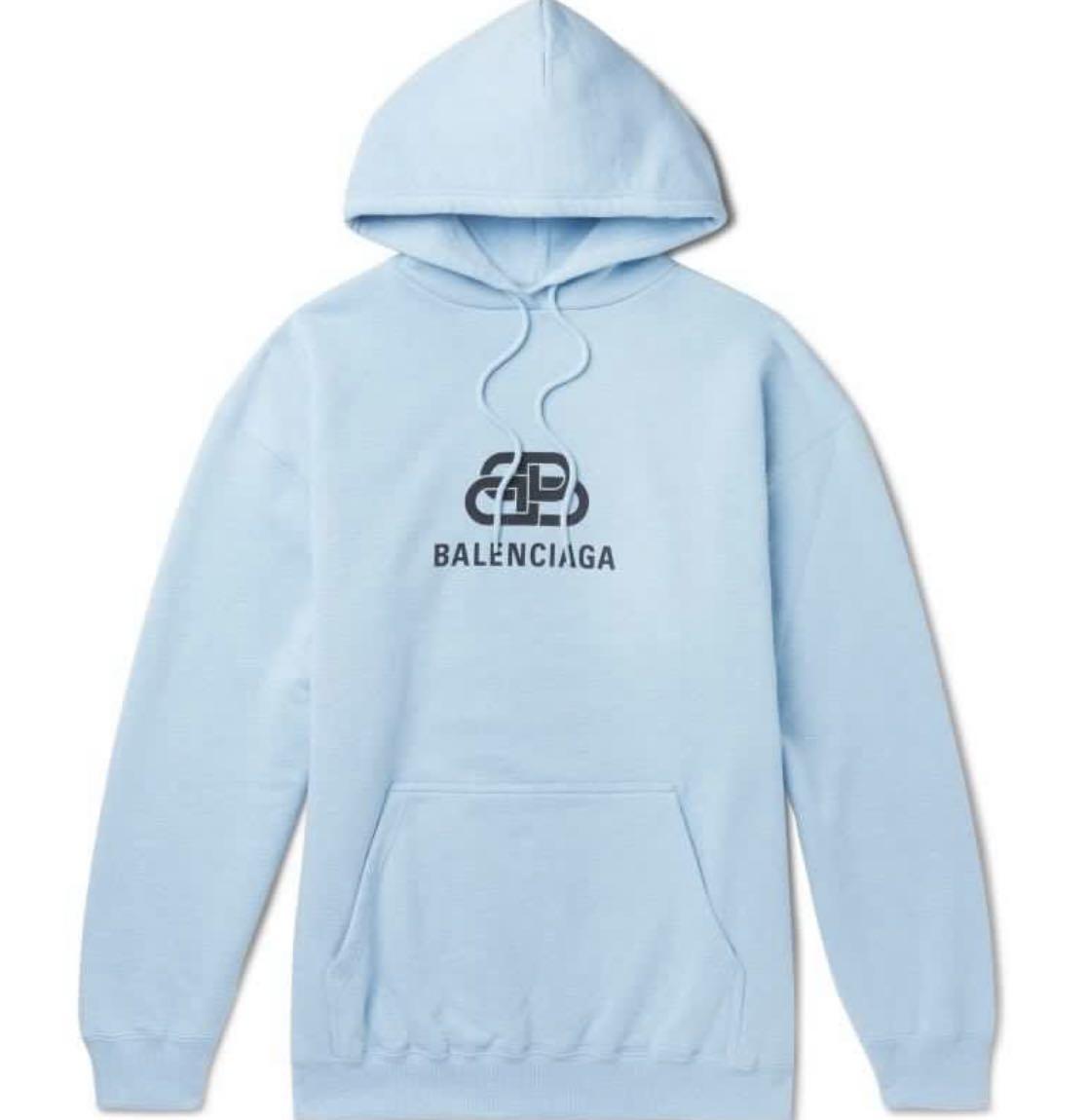 Baby blue balenciaga hoodie online