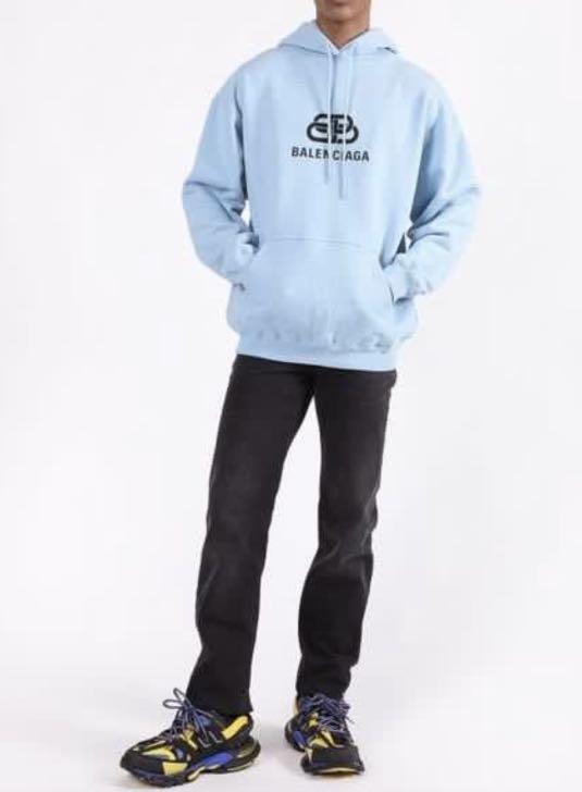 Light blue balenciaga hoodie store