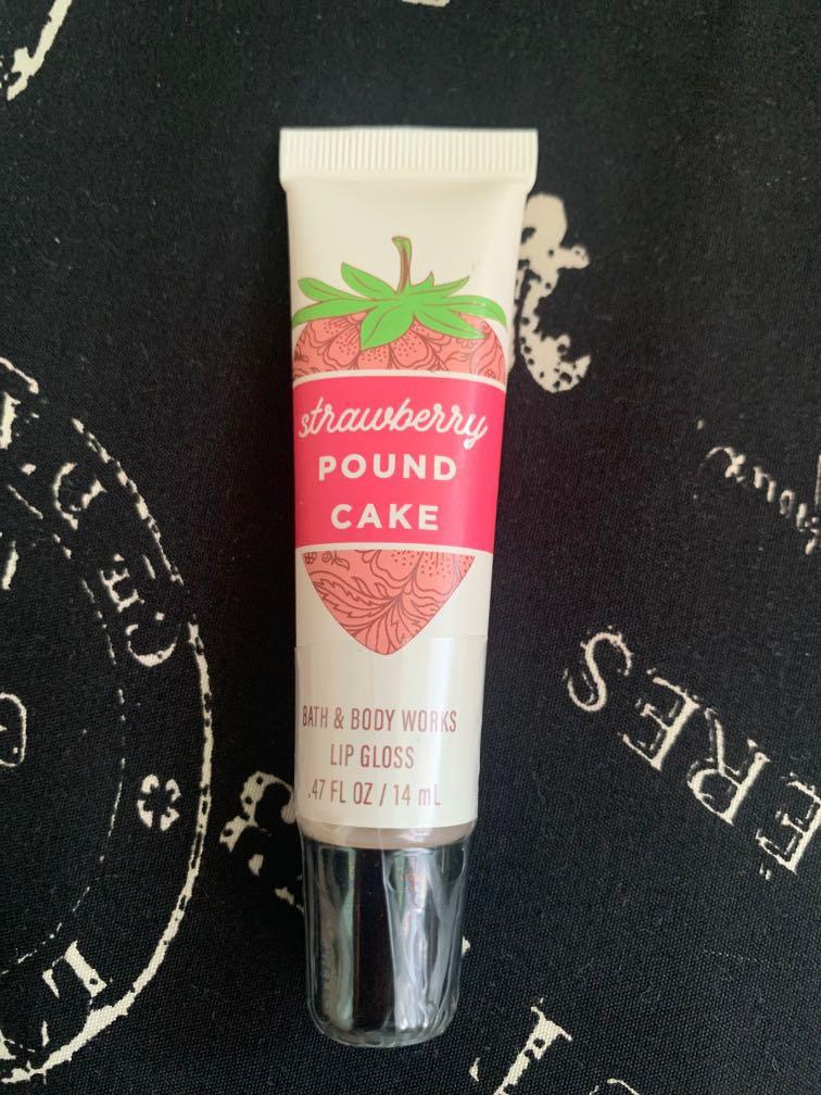 Bath & Body Works Strawberry Pound Cake Lip Gloss, Beauty & Personal