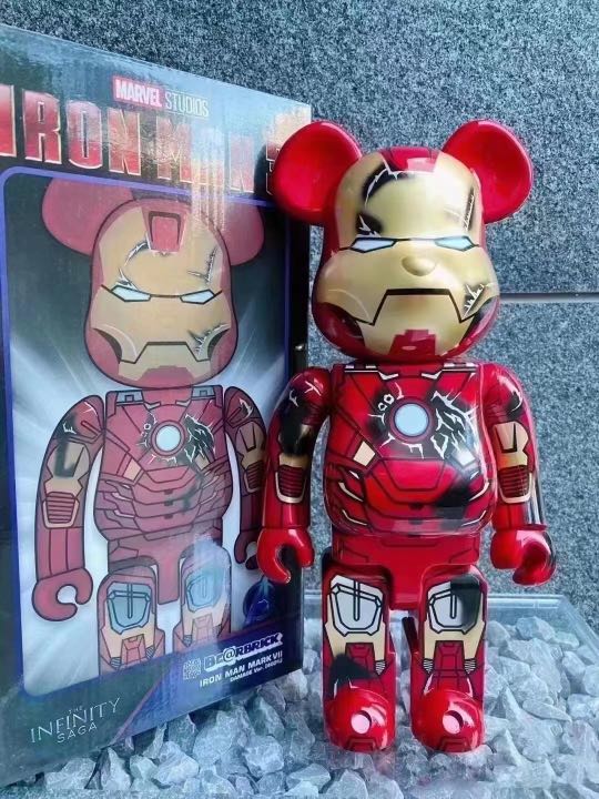 [Instock] Bearbrick x Marvel Iron Man 3 IRON MAN MARK 7 VII DAMAGE Ver. 400％