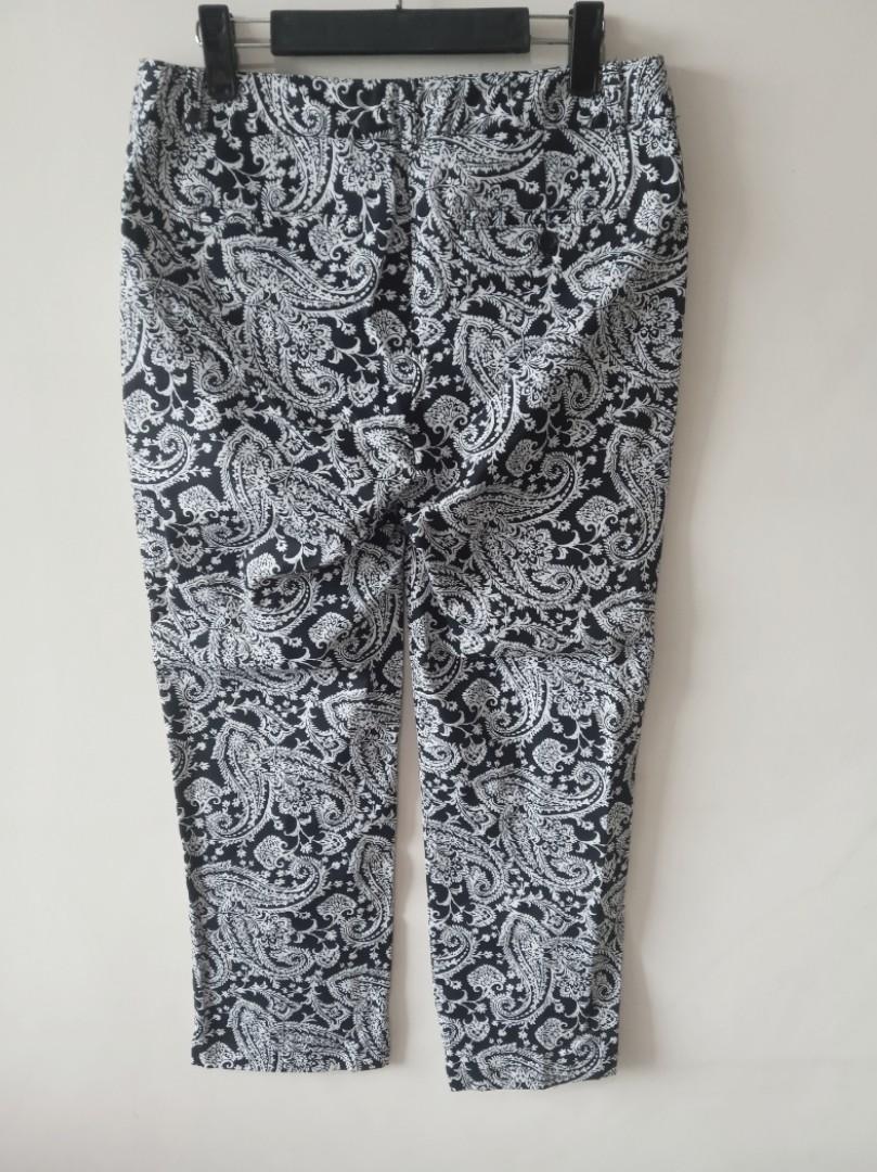 Black_White Paisley Pants (Size 14 